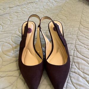 Elegant Brown Slingback Women's Shoes